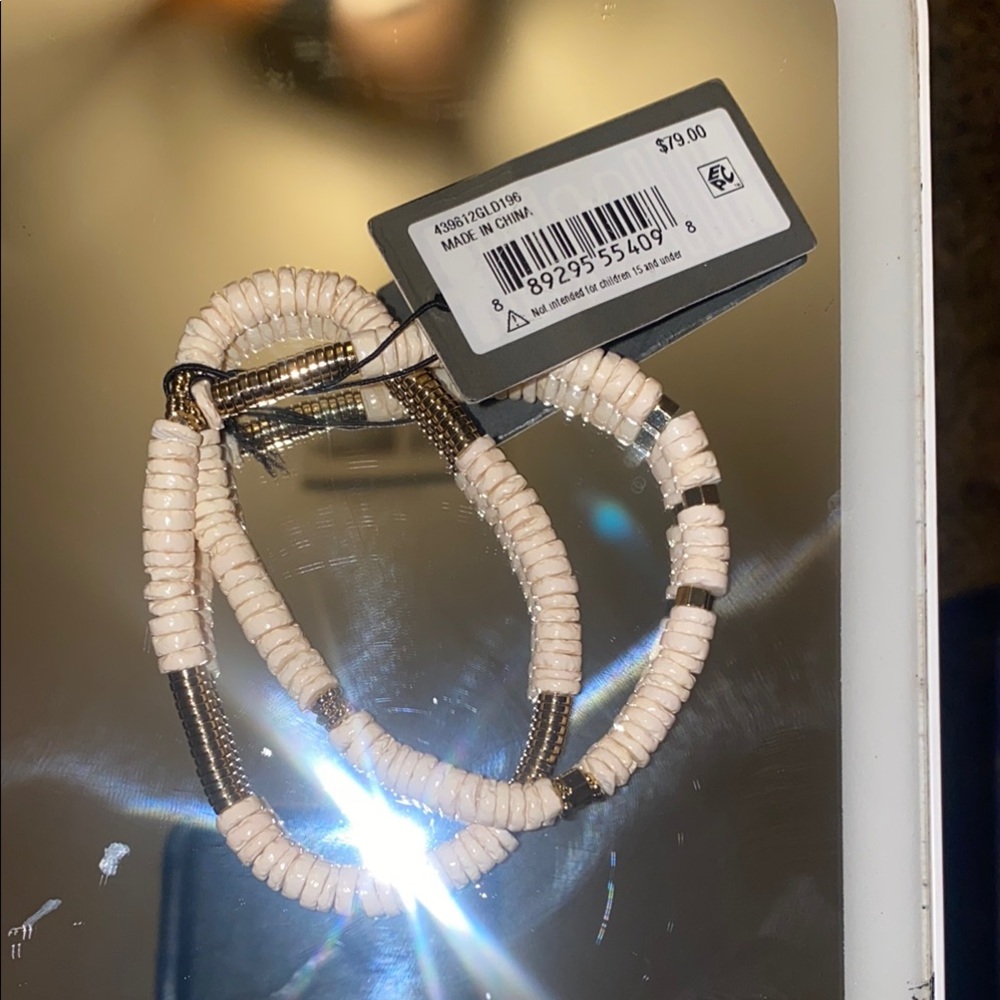 All Saints Cream and Gold Beaded Bracelet - Picture 4 of 4